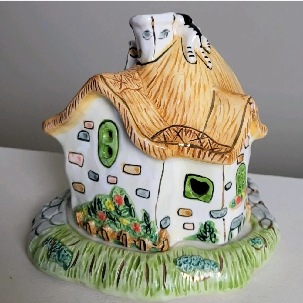 Vintage Popular Sweet Dreams Candle Holder. Ceramic Cottage Tea Cat Cottagecore - Picture 7 of 13